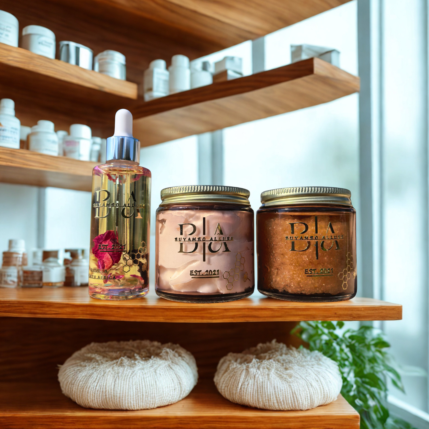 Buyambo Allure | Set of 3 | Honey, Vanilla Face & Body Skin Care Trio