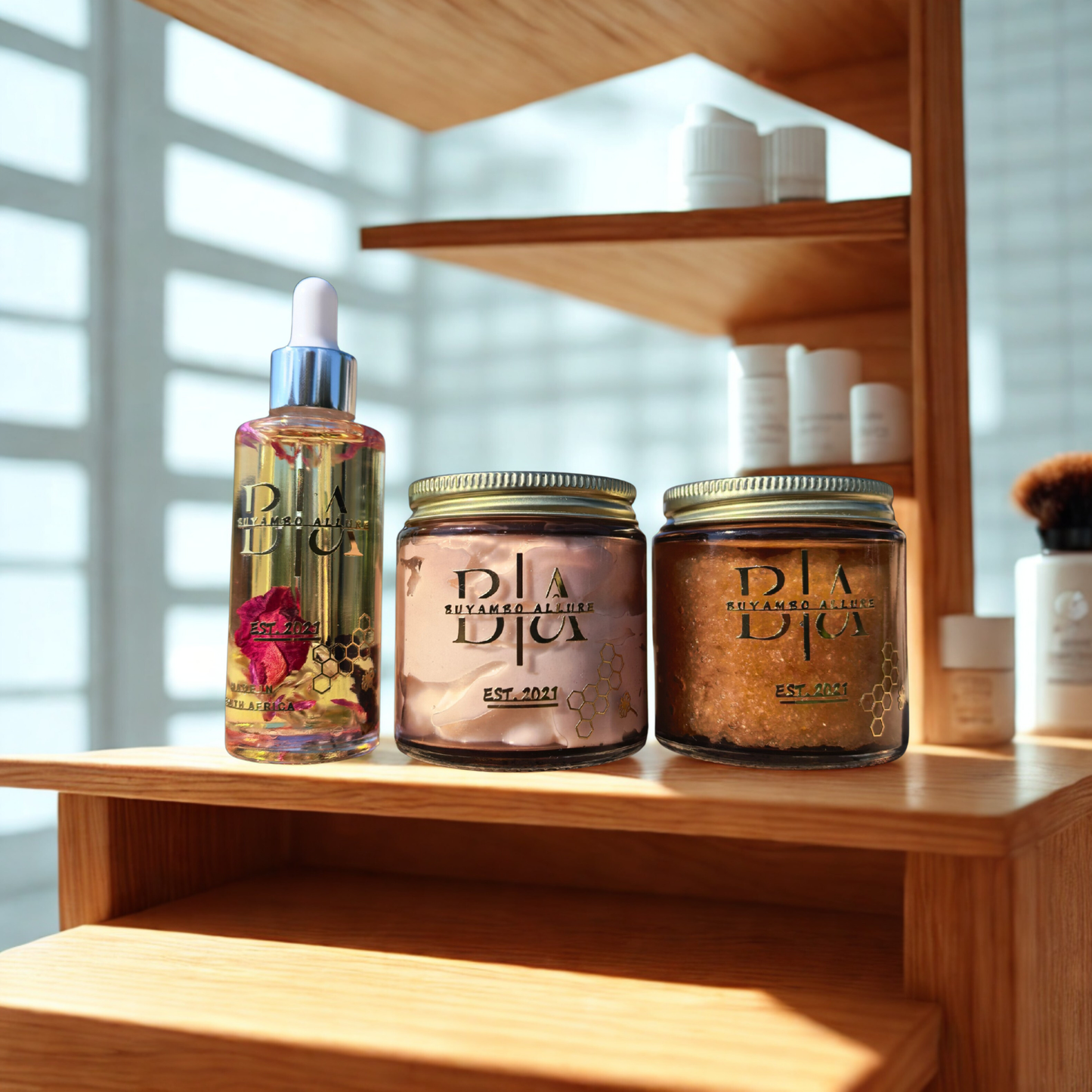 Buyambo Allure | Set of 3 | Honey, Vanilla Face & Body Skin Care Trio