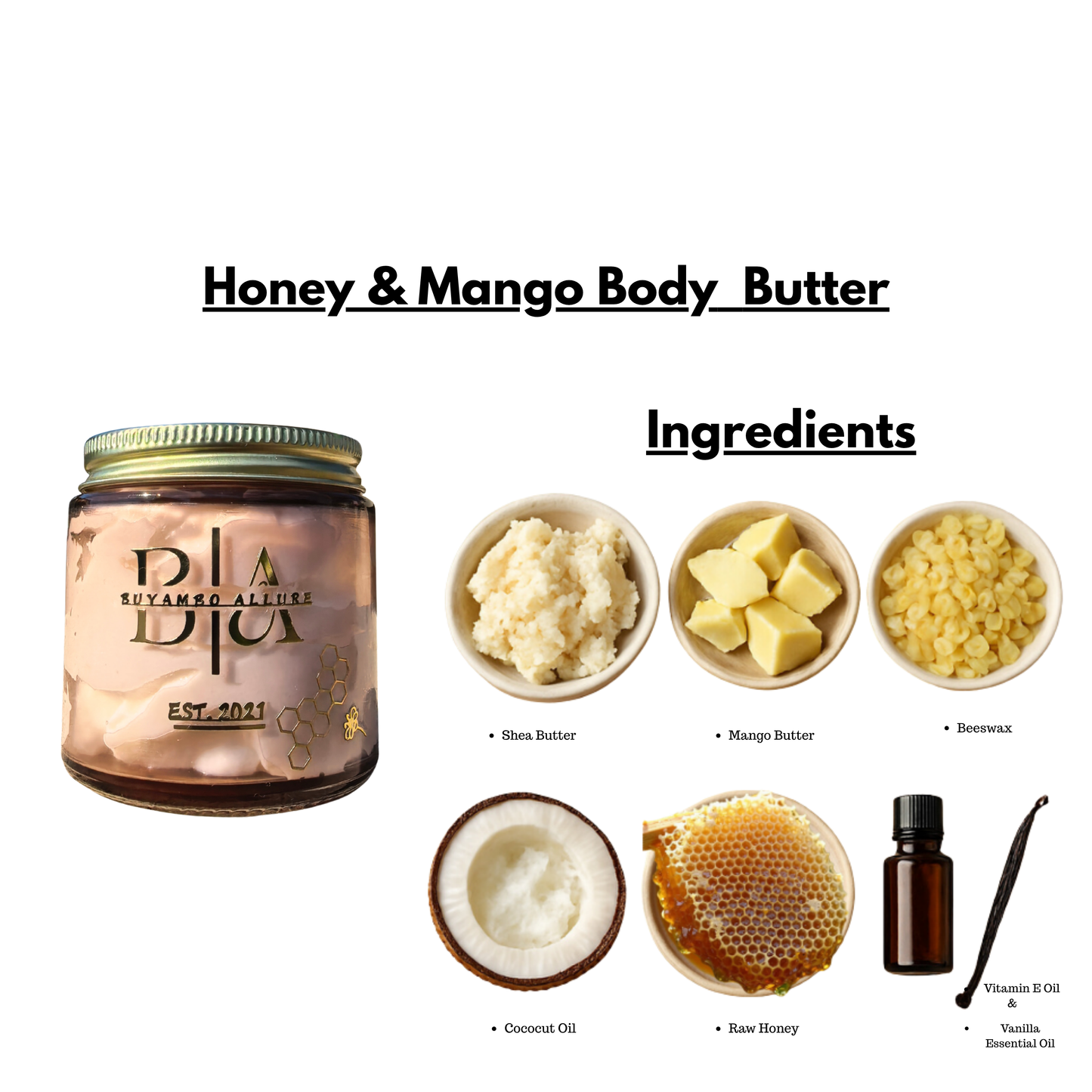 Buyambo Allure | Honey & Mango Shea Body Butter