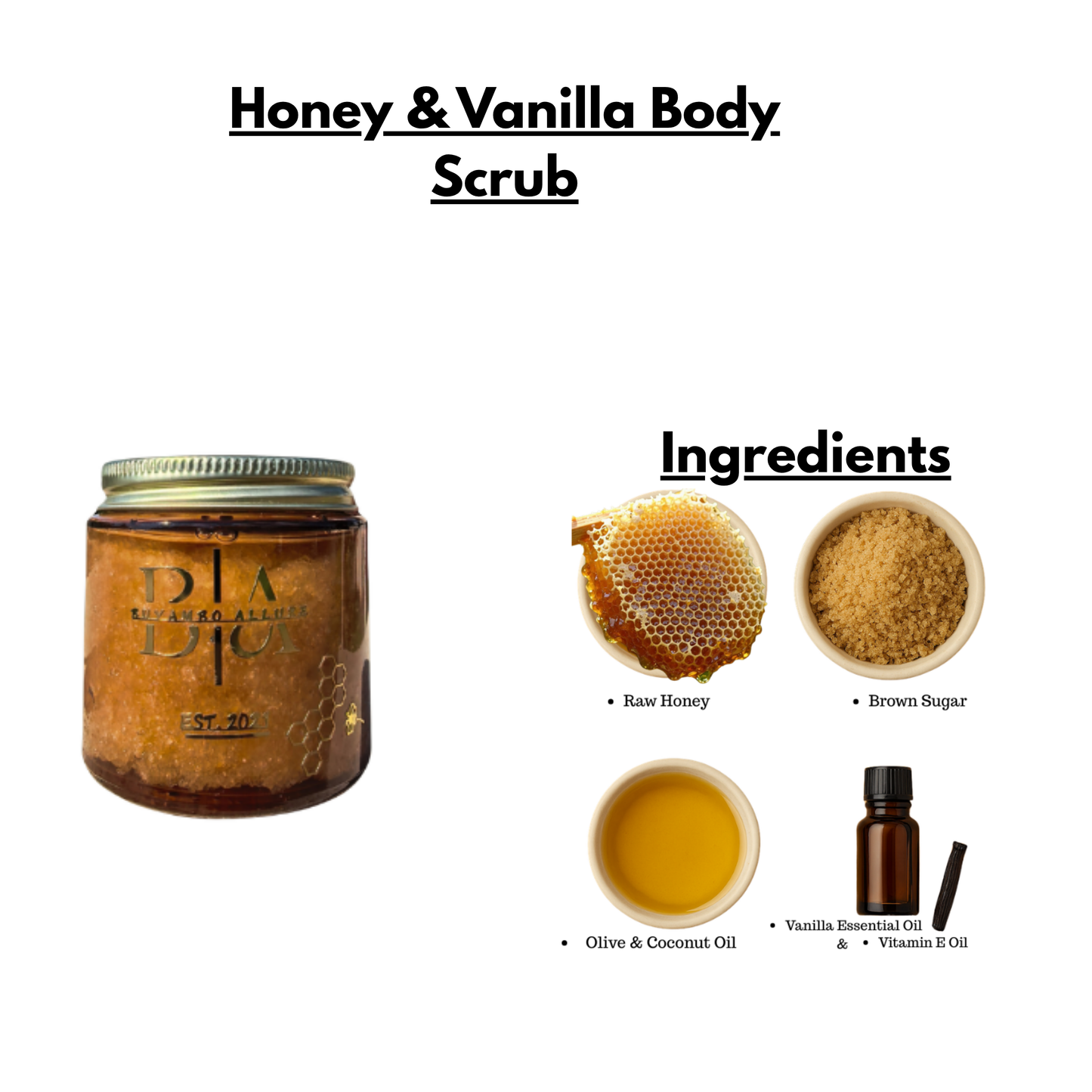 Buyambo Allure | Honey & Vanilla Body Scrub